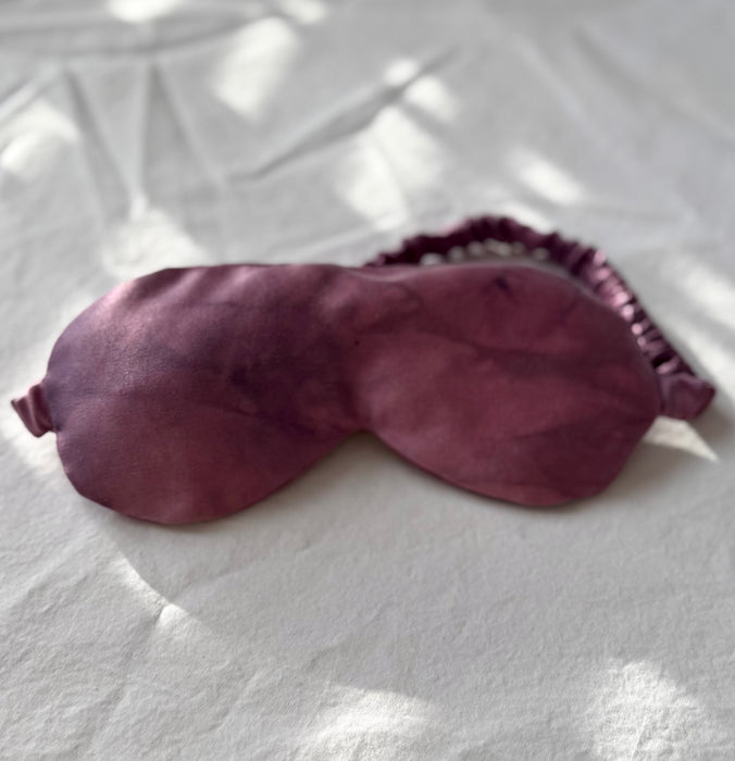 Masque de sommeil en soie, impression botanique